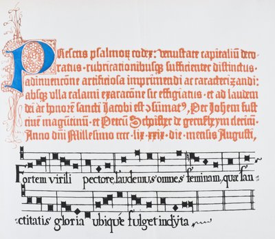 Facsimile of a Page with Illuminated Capital 